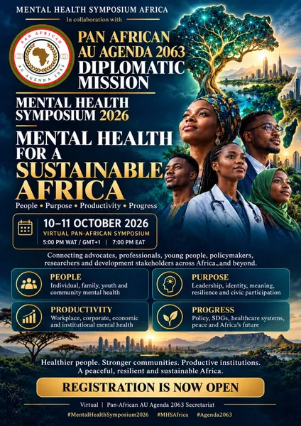 Mental Health Symposium 2026 — supplied campaign artwork. Dates and announcements are reproduced as shown in the original.