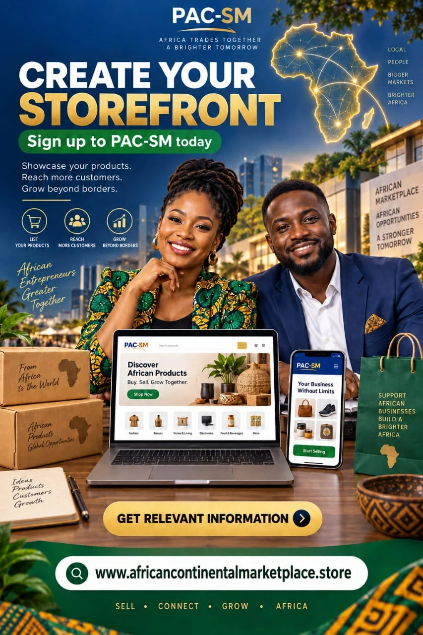 PAC-SM: Create Your Storefront — supplied campaign artwork. Dates and announcements are reproduced as shown in the original.